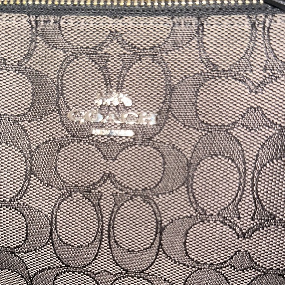 Coach Zip Top Tote in Signature Canvas Charcoal/Black/Silver F29958 - Picture 8 of 10